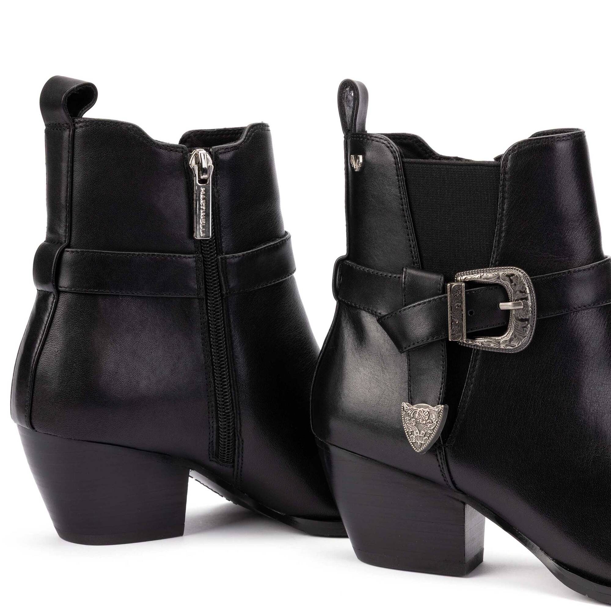 Heeled Ankle Boots | JEANNE S064-B685KY, BLACK, large image number 60-S064-B685KY_000_Martinelli_JEANNE_BLACK_full.jpg | null