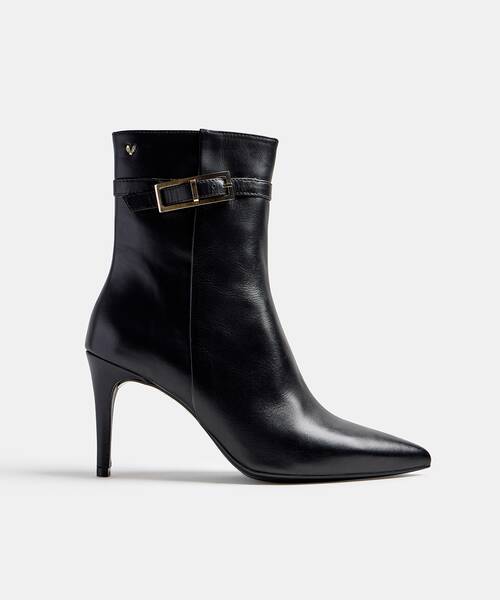 Women high-heeled ankle boots , THELMA 1489 , THELMA 1489-B178K , BLACK
