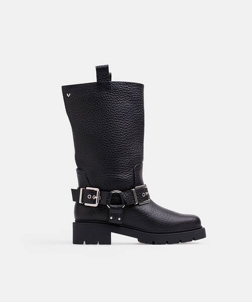 Women strap boots , LEONI S062 , LEONI S062-B675M , BLACK