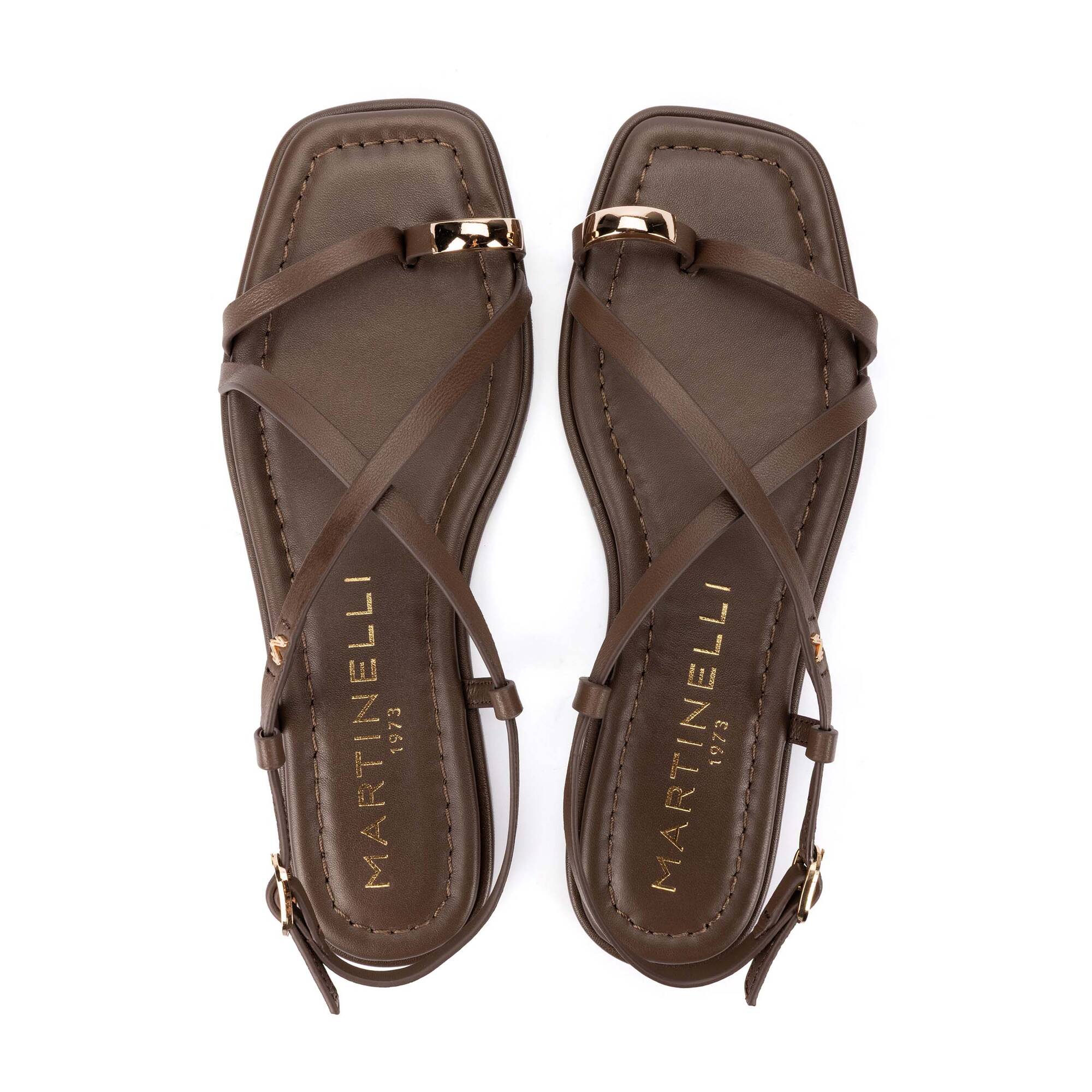 Flat Sandals | BELISARIO S034-B571CY, MOKA, large image number 100-S034-B571CY_112_Martinelli_BELISARIO_MOKA_full.jpg | null