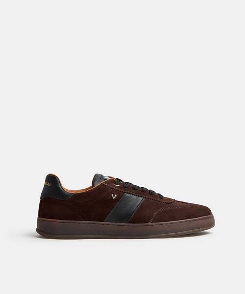 Men suede sneakers , SEAFORD C047 , SEAFORD C047-Z022X , DARKBROWN