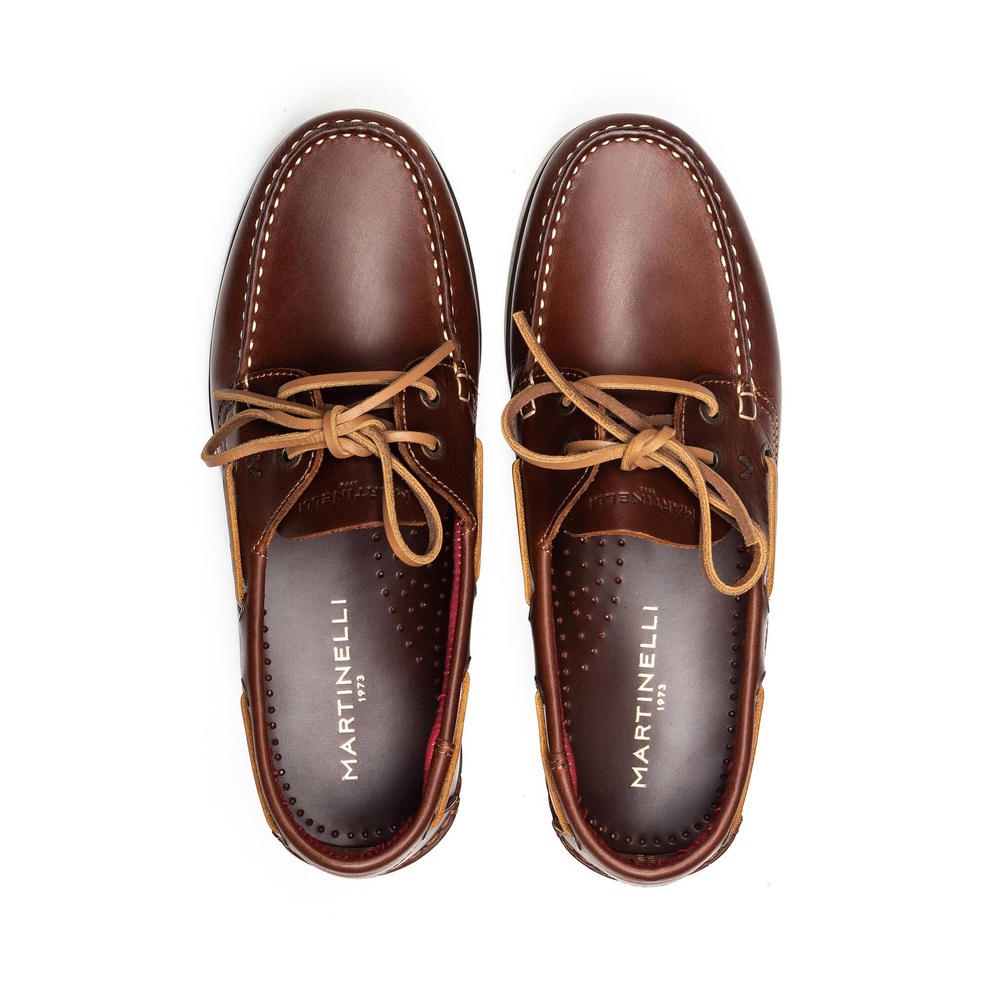 Boat shoes | HANS 1360-1145PYP, COGNAC, large image number 100-1360-1145PYP_201_Martinelli_HANS_COGNAC_full.jpg | null