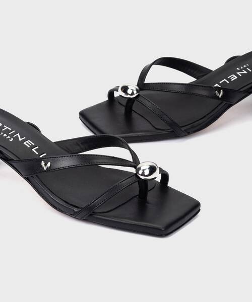 Heeled Sandals | BORROMEI S032-B590K | BLACK | Martinelli