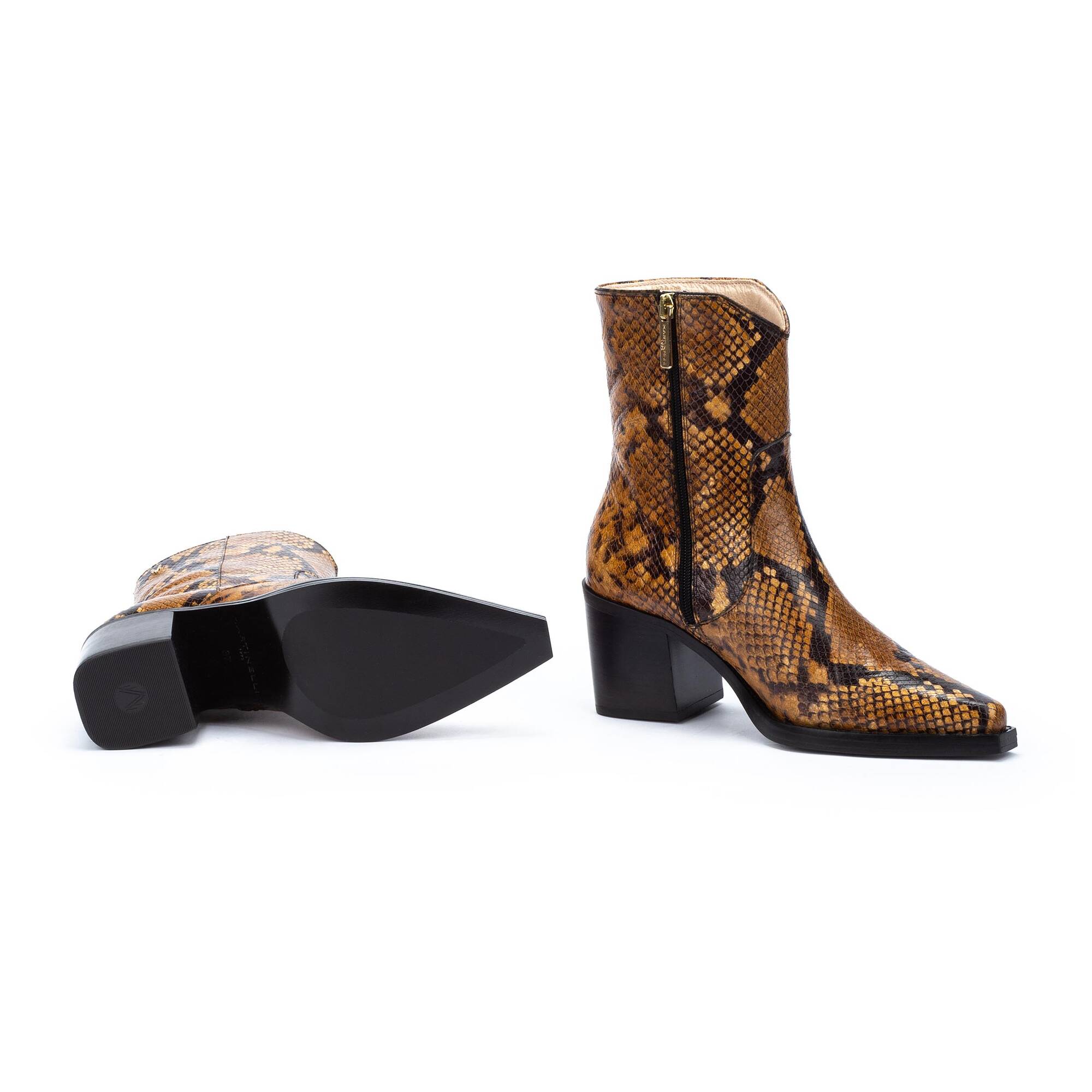 Marcel snake effect ankle boots on sale
