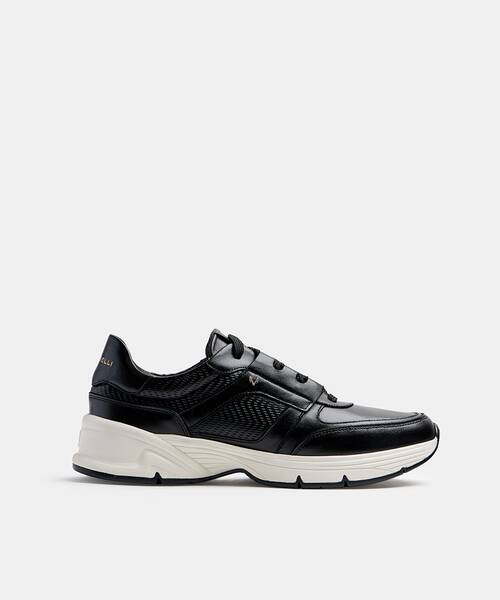 Men elegant sneakers , NORWICH C001 , NORWICH C001-2966P , BLACK