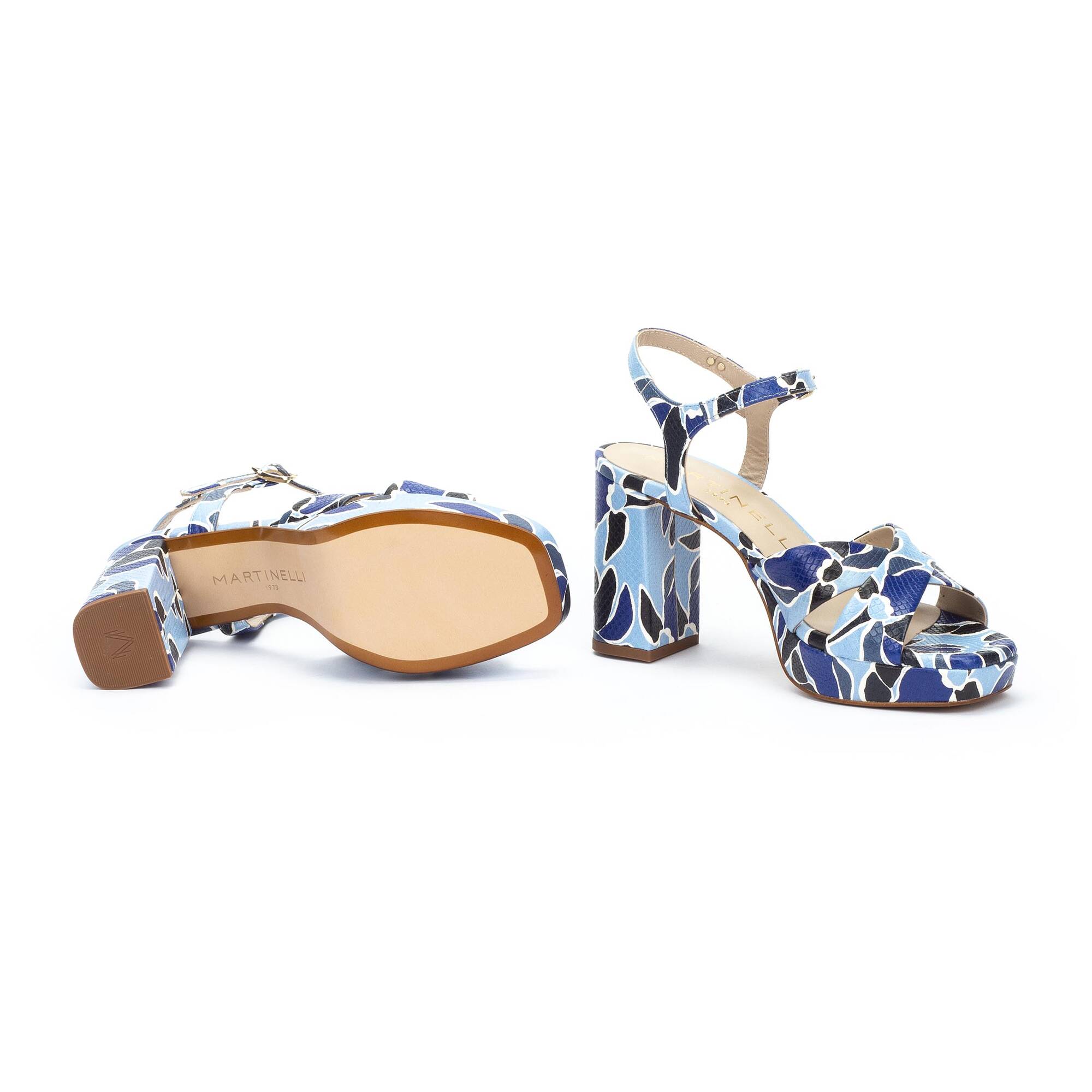 Heeled Sandals | LAWRENCE 1685-B139C, BLUE, large image number 70-1685-B139C_300_Martinelli_LAWRENCE_BLUE_full.jpg | null