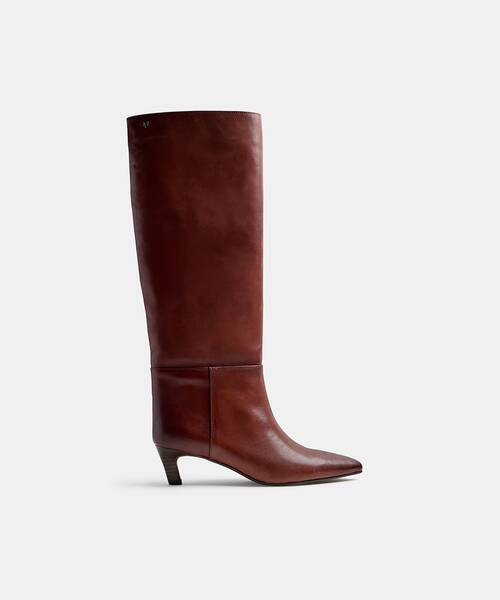 Women leather boots , CATARINA S063 , CATARINA S063-B682DY , CAFE