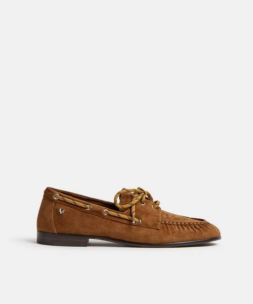 Women suede loafers , BARACCHINI S065 , BARACCHINI S065-B696AY , TABACO