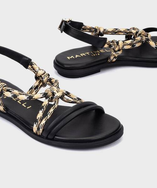 Flat Sandals | MAZZINI 1535-B259Z | BLACK | Martinelli
