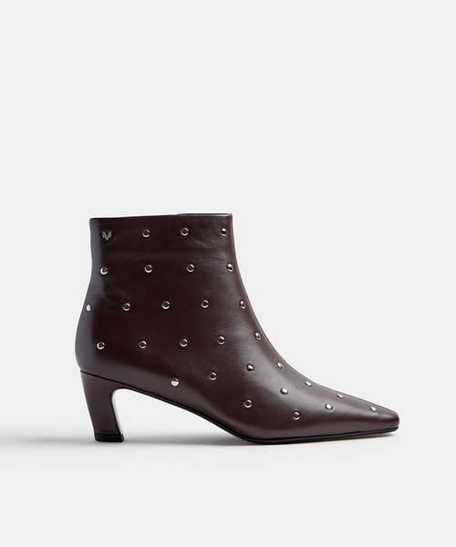 Women studded ankle boots , VOGUERA S068 , VOGUERA S068-B715PY , WINE