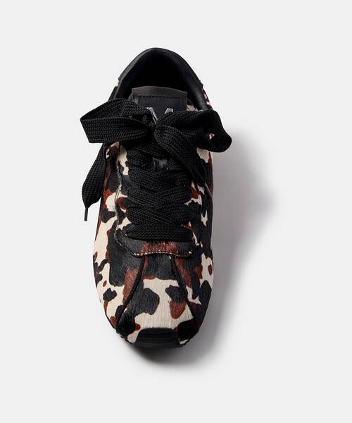 Women printed sneaker , PIEMONTE S013 , PIEMONTE S013-B487VY , MARRON