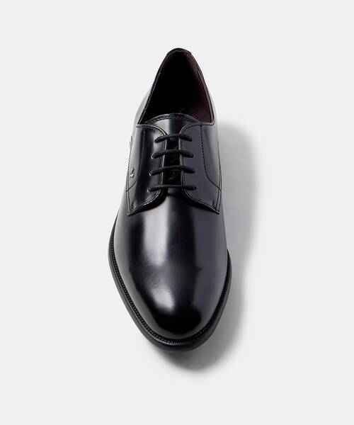 Men lace-up shoes in antique leather , ARLINGTON 1691 , ARLINGTON 1691-2855T , BLACK