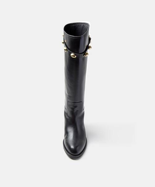Women leather boots , RESSI 1718 , RESSI 1718-A914K , BLACK