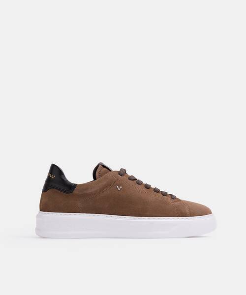 Men suede sneaker in leather , SULLIVAN C045 , SULLIVAN C045-Z010W , LAUREL