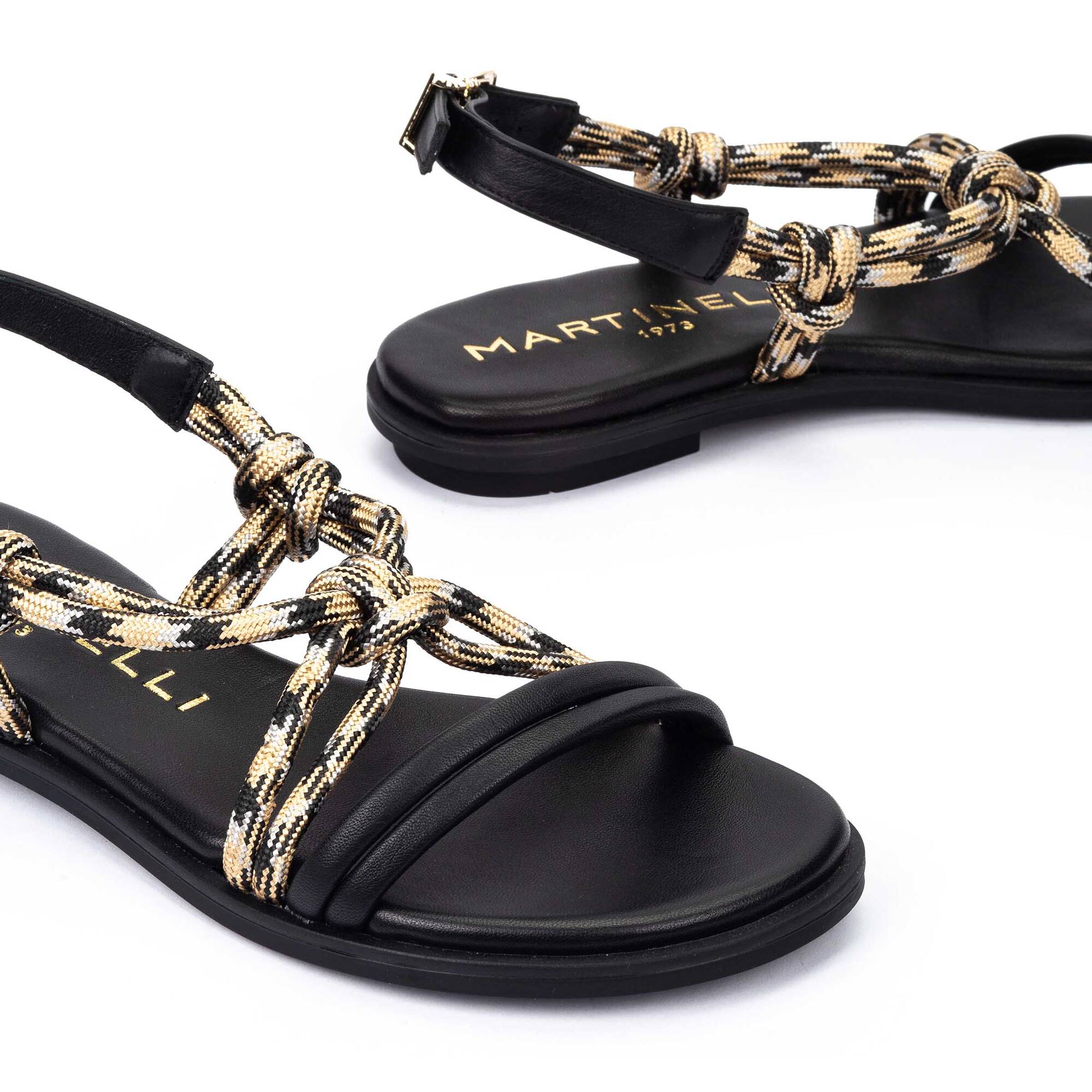 Flat Sandals | MAZZINI 1535-B259Z, BLACK, large image number 60-1535-B259Z_000_Martinelli_MAZZINI_BLACK_full.jpg | null