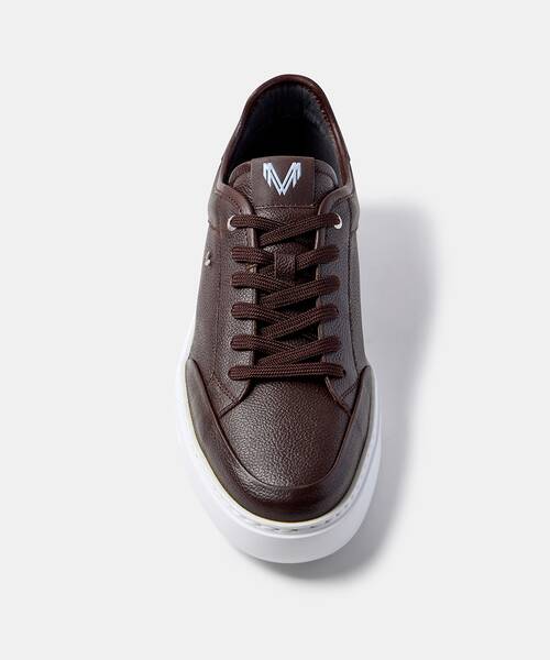 Men lightweight-sole sneakers , SULLIVAN C045 , SULLIVAN C045-Z013N , DARKBROWN