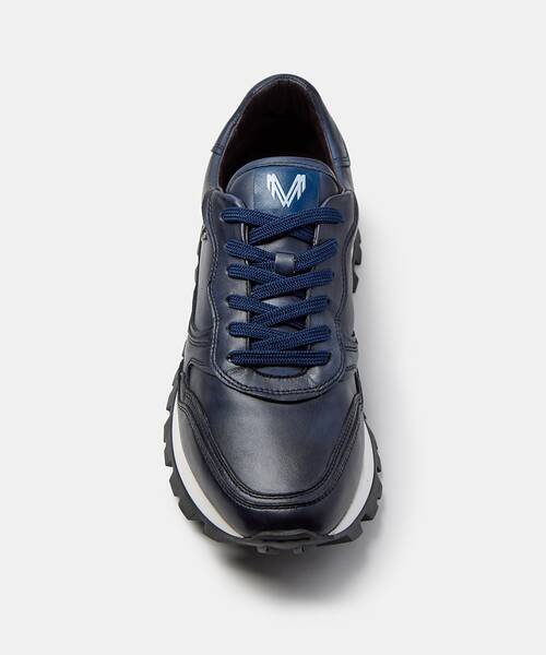Men elegant sneaker , PARKWAY 1755 , PARKWAY 1755-2955L , BLUE