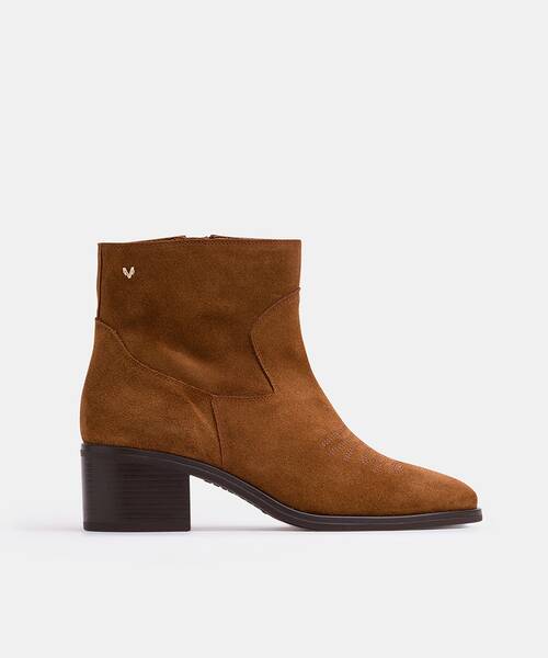 Women suede ankle boots , ZINNIA 1603 , ZINNIA 1603-A948N , CUERO