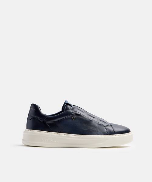 Men Royal leather sneakers , SULLIVAN C045 , SULLIVAN C045-Z011L , BLUE