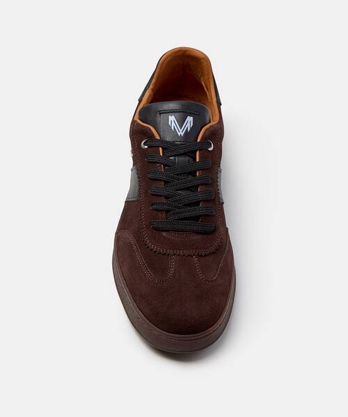 Men suede sneakers , SEAFORD C047 , SEAFORD C047-Z022X , DARKBROWN