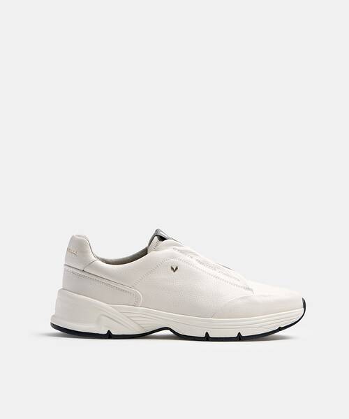 Men elastic-lace elegant sneakers , NORWICH C001 , NORWICH C001-Z050R , BLANCO