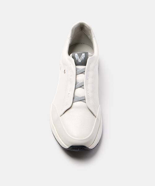 Men elastic-lace elegant sneakers , NORWICH C001 , NORWICH C001-Z050R , BLANCO