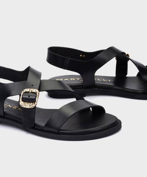 Flat Sandals | MAZZINI 1535-B258K | BLACK | Martinelli